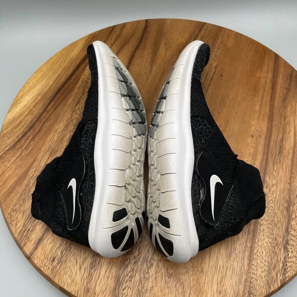 Nike Free RN Motion Flyknit Shoes Womens Size 9 Black Running Comfort Walking - Picture 6 of 8